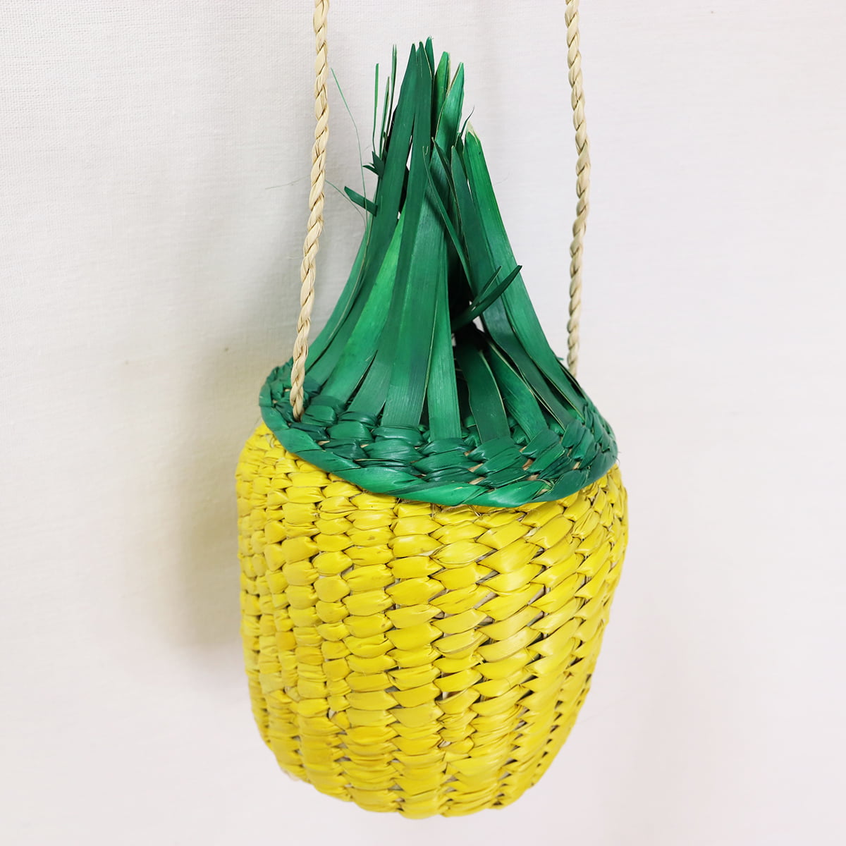 メキシコ手編み パイナップル シュロ製 カゴバッグ ‣ メキシコ輸入雑貨