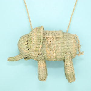 カゴバッグ ぞうさん メキシコ製 005