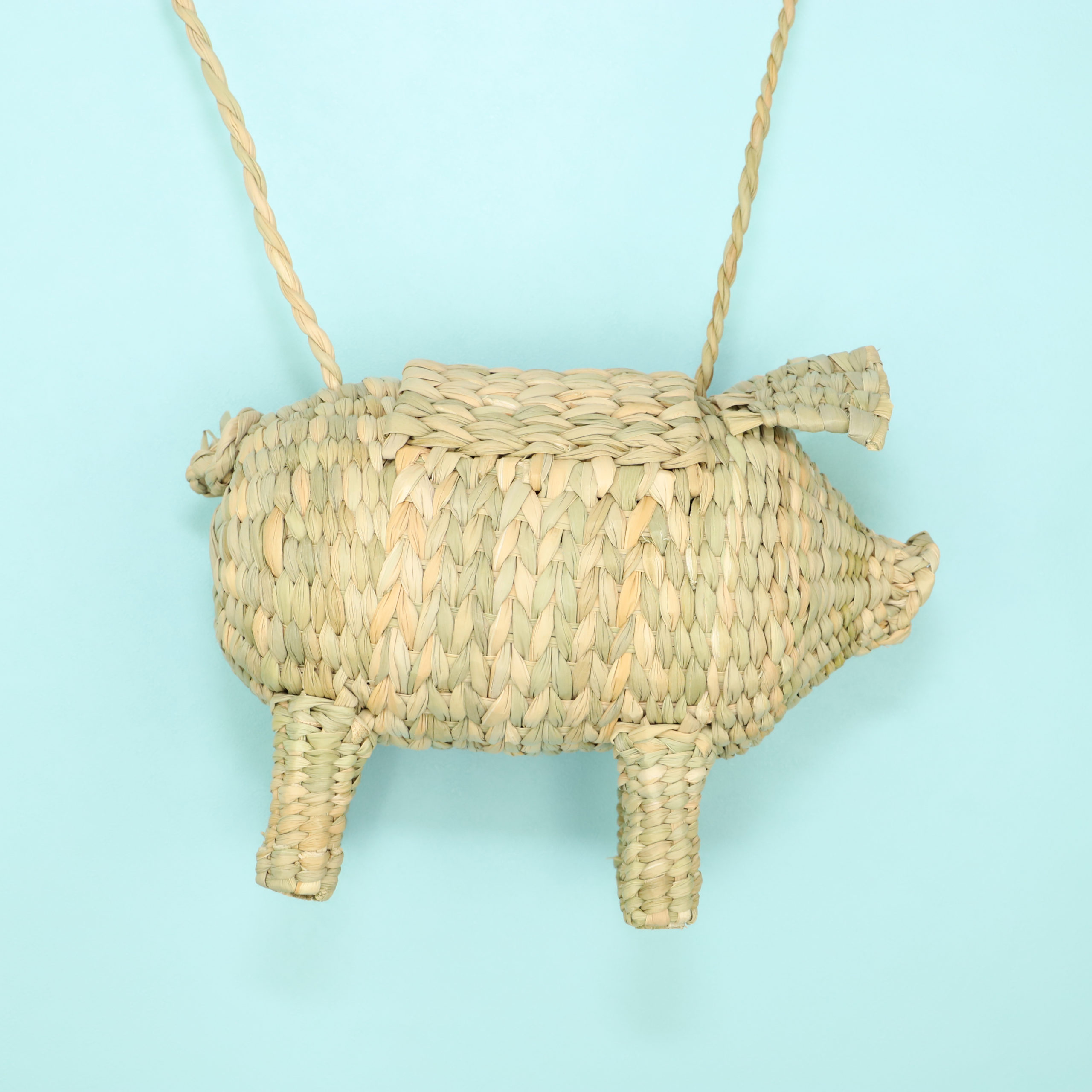 カゴバッグ 豚さん メキシコ製 010 - 画像 (2)