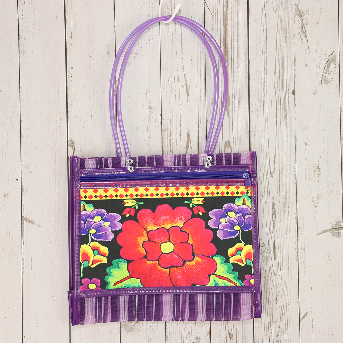 メルカドメッシュトートバッグ 花柄 S メキシコ製 002