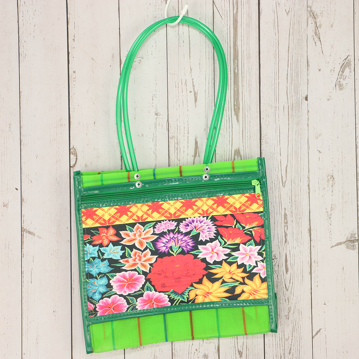 メルカドメッシュトートバッグ 花柄 S メキシコ製 005